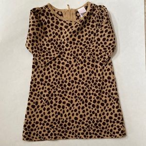 EUC Janie And Jack Leopard Print Knit Dress - Size 18-24 Months